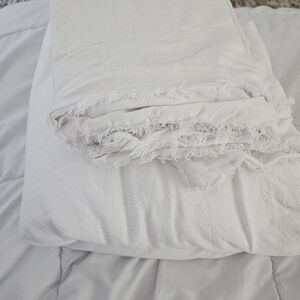 Casaluna Heavyweight Linen Blend Duvet Cover Set – King, White